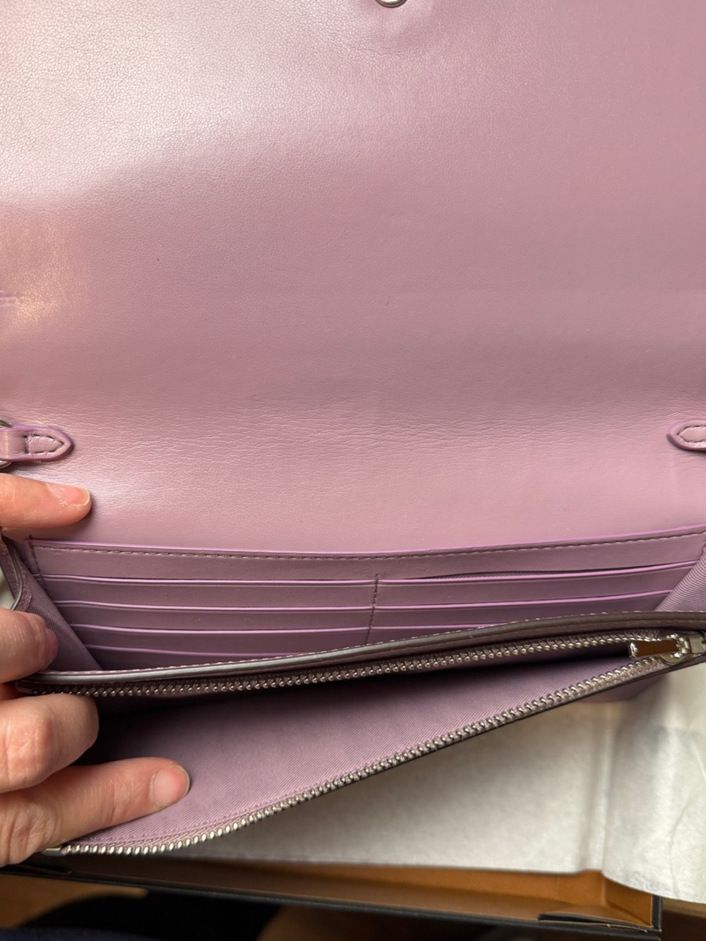 Coach Pebbled Leather Crossbody Bag in Lilac Pink - Picture 4 of 7